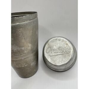 Vintage Ovaltine Aluminum Shaker Cup Lid Advertising 1940s 1950s Retro